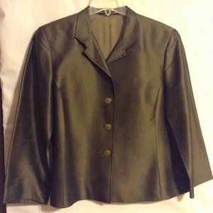 Linda Allard Ellen Tracy 100% silk blazer sz 16